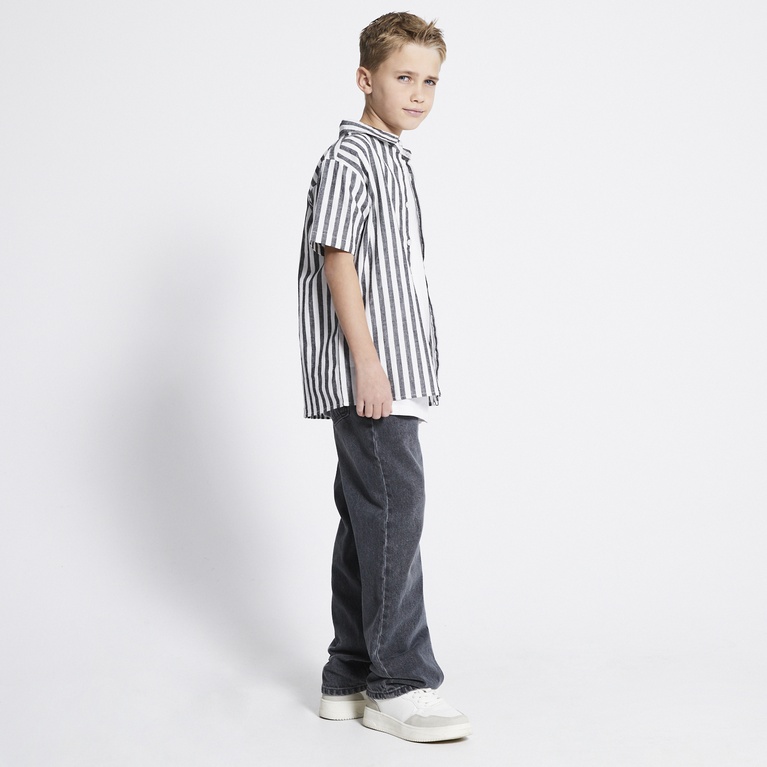 Short sleeve linen blend shirt "Tim Striped star"